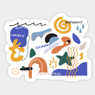 Hand Drawn Abstract Doodle Sticker